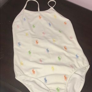 White Ralph Lauren bodysuit for kids